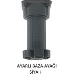 Ayarlanabilir Plastik Baza Ayağı 10-15 Cm, Siyah, Çok Amaçlı Dolap Ayağı - 1 Adet