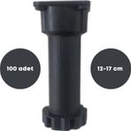 Ayarlanabilir Plastik Mutfak Dolap Tezgah Baza Ayağı 12-17 Cm Siyah (100 Adet)