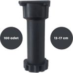 Ayarlanabilir Plastik Mutfak Dolap Tezgah Baza Ayağı 12-17 Cm Siyah (100 Adet)