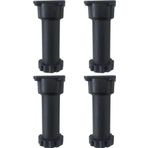 Ayarlanabilir Plastik Mutfak Dolap Tezgah Baza Ayağı 12-17 Cm Siyah (4 ADET)