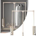 Ayarlanabilir PullDown Elbise Askısı 30kg Yük Kapasitesi SpaceSaving Dolap Askı Genişliği 89121cm Dolap Nization ve Kolay Erişim için Geri Çekilebilir Giysi Çubuğu