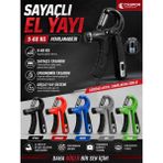 Ayarlanabilir Slipt El ve Bilek Fitness Egzersiz Aleti 5-60 kg Sert Dirençli El Yayı Siyah