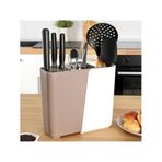 Ayarlanabilir Sürgülü Kaşıklık Bıçaklık Organizer,2-3 Bölmeli Tezgah Üstü Stand (KREM)
