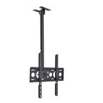 Ayarlanabilir Tavan TV Montaj Braketi - 360° Dönme Eğimli TV Braketi, TV Duvar Montajı, 32 ila 55 İnç Arası Çoğu LCD Monitöre Uyar, 110 Lbs, 1m Yükleme Kapasitesi,1m