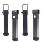 Ayarlanabilir Yatak Ayakları - 4'lü Paket 34 cm (13,38 inç) Gri Destek Ayakları Çıtalı Yatak Çerçevesi için Merkezi Destek Ayakları Çekyat Yedek Parçaları için (3x3cm)