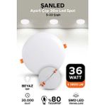 Ayarlı Çap 36w Beyaz Işık Led Spot 5-22 Çaplı -1 Adet