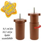 Ayarli Destek Ayagi 9.5 X 14.5Cm Kahverengi Gizli Ayak M8 Civatali Incedis Mobilya Kanepe Baza Koltuk