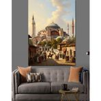 Ayasofya Camii Tarihi Manzara Dekoratif Kanvas - Mdf Ahşap Tablo