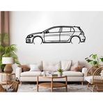 AYAZDECOR GOLF Metal Duvar Dekorasyonu, Ev Salon Ofis Garaj, 24x80 cm, Çerçevesiz, Retro Tarz, Siyah