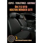 AYAZGURUP Kumaş Ön İkili Oto Koltuk Minderi Siyah