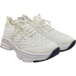 Aybaak 5008 Taşlı Dolgu Topuk Kadın Ayakkabı Sneaker - Beyaz