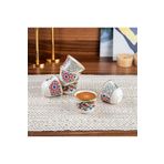 AYBABA STORE Otantik Lalehan Kulpsuz Kahve Fincanı Gahwa Fincan Mırra Fincanı 6 Adet