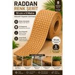 Aybas 10cmx5metre Rattan Görünümlü Dekoratif Şerit – Kendinden Yapışkanlı Mobilya Kenar Bandı, Sepet ve Dekorasyon Kaplama Şeridi