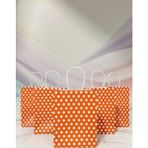 Aybaş Kağıtçılık 1.kalite 18X24 cm ( 10 Adet ) Turuncu Renk Beyaz Benekli Kraft Kağıt Çanta,hediye Poşeti,hediye Paketi