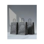 Aybaş Kağıtçılık 1.kalite 18X24 cm (15 Adet) Siyah Renk Beyaz Benekli Kraft Kağıt Çanta,hediye Poşeti,hediye Paketi