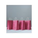 Aybaş Kağıtçılık 1.kalite 18X24 cm ( 20 Adet ) Pembe Renk Beyaz Benekli Kraft Kağıt Çanta,hediye Poşeti,hediye Paketi