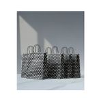 Aybaş Kağıtçılık 1.kalite 18X24 cm (20 Adet) Siyah Renk Beyaz Benekli Kraft Kağıt Çanta,hediye Poşeti,hediye Paketi