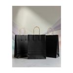 Aybaş Kağıtçılık 1.Kalite 25X31 Cm (15 Adet) Büyük Boy Siyah Renkli Kraft Kağıt Çanta,Hediye Paketi, Hediye Poşeti