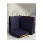 Aybaş Kağıtçılık 1.Kalite 25X31 Cm (20 Adet) Büyük Boy Lacivert Renkli Kraft Kağıt Çanta,Hediye Paketi, Hediye Poşeti
