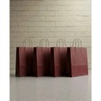 Aybaş Kağıtçılık 1.kalite 25X31 cm Büyük Boy ( 15 Adet ) Bordo Renkli Kraft Kağıt Çanta, Hediye Poşeti, Hediye Paketi - 25 x 31 cm