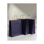 aybaş kağıtçılık 1.Kalite 25x31 Cm Büyük Boy (15 Adet) Lacivert Renkli Kraft Kağıt Çanta,Hediye Poşeti,Hediye Paketi