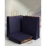 Aybaş Kağıtçılık 1.kalite 25X31 cm Büyük Boy (20 Adet) Lacivert Renkli Kraft Kağıt Çanta,hediye Poşeti,hediye Paketi - 25 x 31 cm