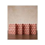 Aybaş Kağıtçılık 25X31Cm (20Adet)Beyaz Kalp Desenli Kırmızı Kraft Çanta,Hediye Poşeti,Hediye Paketi,Kraft Kağıt Çanta
