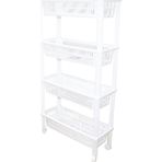 Aybastılı 4 KATLI DÜZENLEYİCİ - RAF ÜNİTESİ TEKERLEKLİ 510X205X945MM (K246)