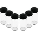 Aybastılı 6 PCS CAM - 225ML BAHARATLIK - TUZLUK PLASTİK KAPAK (K246)