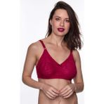 Aycı Dantel Toparlayıcı Sütyen Minimizer Bordo - 95B