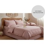 Ayçiçek Home Çift Kişilik Nevresim Takımı 160/200 Lastikli Çarşaf 180/220 Yorgan Ölçüsü 4 Adet Yastık Kılıfı - Pudra - 160 x 200 cm