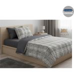 Ayçiçek Home Tek Kişilik Nevresim Takımı 100/200 lastikli çarşaf 160/215 yorgan ölçüsü - Antrasit - Siyah - Beyaz - 100 x 200 cm