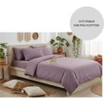 Ayçiçek Home Tek Kişilik Nevresim Takımı 100/200 Lastikli Çarşaf 160/215 Yorgan Ölçüsü - Mor - 100 x 200 cm