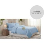 Ayçiçek Home Tek Kişilik Nevresim Takımı Lastikli Çarşaf 160/215 Yorgan Ölçüsü - Bebek Mavisi - 100 x 200 cm