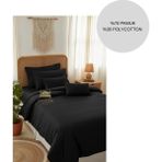 Ayçiçek Home Tek Kişilik Nevresim Takımı Lastikli Çarşaf 160/215 Yorgan Ölçüsü - Siyah - 120 x 200 cm