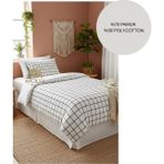 Ayçiçek Home Tek Kişilik Nevresim Takımı Lastikli Çarşaf 160/215 Yorgan Ölçüsü - Siyah - Beyaz - 120 x 200 cm