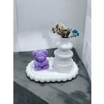 AYD Bubble Sunum Tabağı Takılık Süslük Dekoratif Spiral Vazo Ayıcık Mum %100 Soya Wax & Taş Tozu