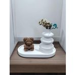 AYD Buuble Sunum Tabağı Süslük Dekoratif Vazo Ayıcık Mum %100 Soya Wax & Taş Tozu