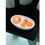 AYD- PAPATYA ÇİÇEK BAHÇESİ AHŞAP FİTİL %100 DOĞAL KOKULU SOYA WAX MUM&BİBLO SET