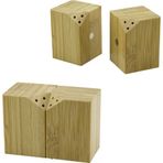 Ayder 5X5CM--Y:7CM 2PCS MIKNATISLI İKİZ AHŞAP BAMBU BAHARATLIK - TUZLUK (Timya/Go1395) 199381