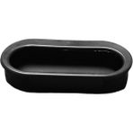 Ayder Mobilya Aksesuarları Plastik Oval Gömme Kulp Siyah 35X70