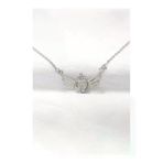 Ayder Timya P190306S2094 316L Çelik Silver Renk Zirkon Taşlı Kalpli Kanat Kolye (Timya/1395) 190306