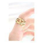 Ayder Timya P190345S8708 Düğüm Model Gold Renk Ayarlanabilir Yüzük (Timya/1395) 190345