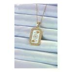 Ayder Timya P191004S8973 316L Çelik Zincir Altın Renk Mineli Zirkon Taşlı Göz Figür Tarot Kolye (Timya/1395) 191004
