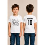 AYDESİGN Kişiye Özel Birthday Boy İsim Numara Baskılı %100 Pamuklu Kumaş Beyaz Tişört
