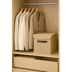 aydev home collection Doğal Jüt Kapaklı Dolap Içi Çamaşır Oyuncak Düzenleyici Katlanır Saklama Kutusu 30x30x30 cm