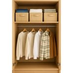 aydev home collection Dolap İçi Düzenleyici, Gardrop Düzenleyici, Katlanabilir Kıyafet Saklama Kutusu Organizer Bej