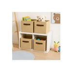 aydev home collection Jüt Kapaksız Dolap İçi Çamaşır Oyuncak Düzenleyici Katlanır Saklama Kutusu Organizer 30x30x30 cm