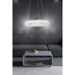 Aydın Homelight Işıltı Tek Katlı Sarkıt Kristal - Yuvarlak Taşlı Avize - Salon - Yatak Odası - Mutfak - Hol - Krom