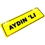 AYDIN 'LI Yazılı Sarı Dekor Plaka Sök Tak Pratik yeni nesil